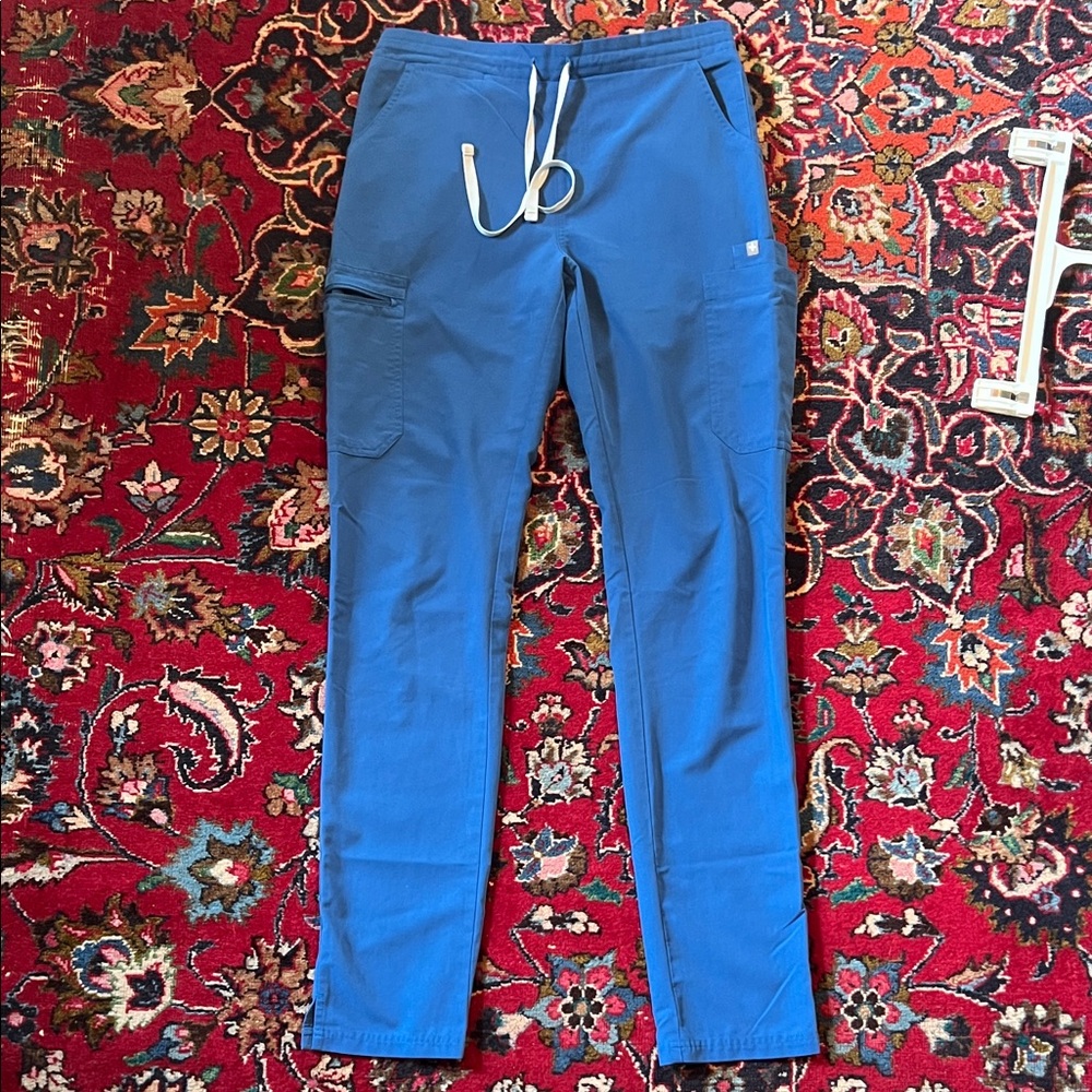 Figs royal blue scrub pant small tall